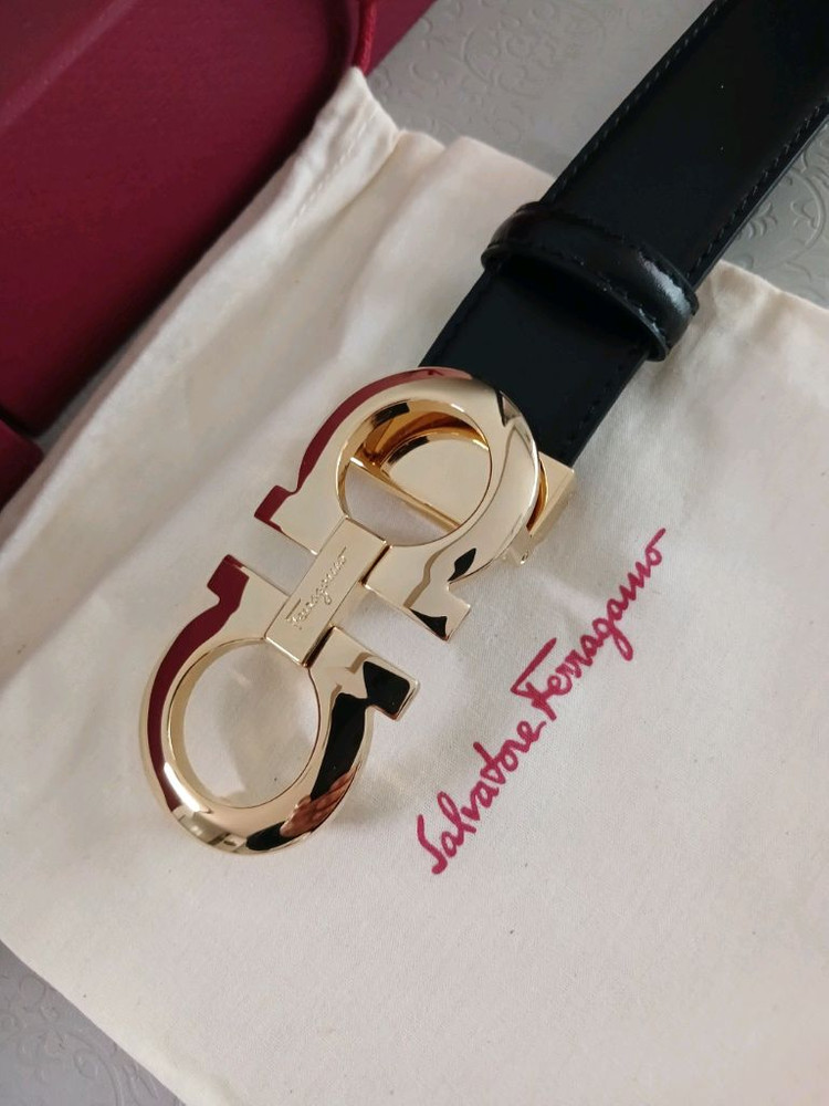 페라가모 금장 양면 가죽 벨트 정품 이미지