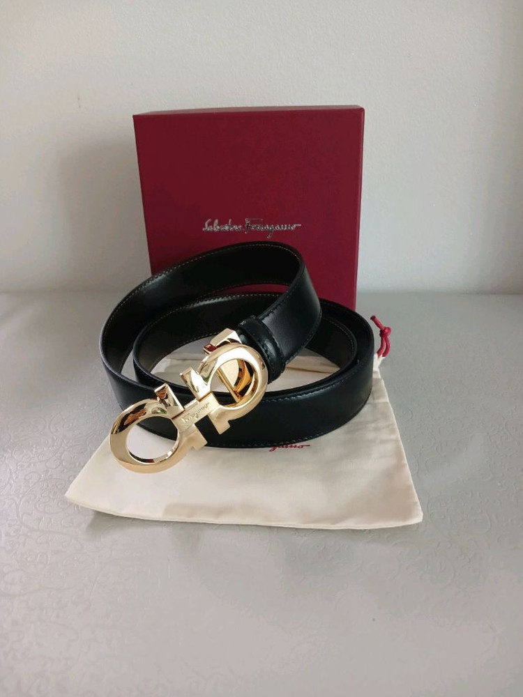 페라가모 금장 양면 가죽 벨트 정품 이미지