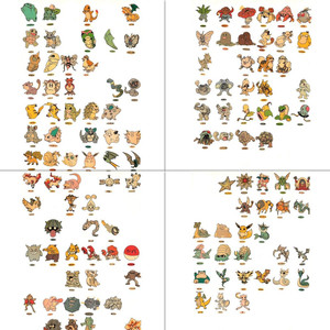 포켓몬스터 띠부띠부씰 1세대부터 9세대까지 이미지