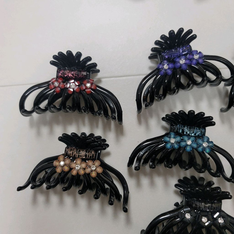 레드꽃 집게핀 7개 이미지