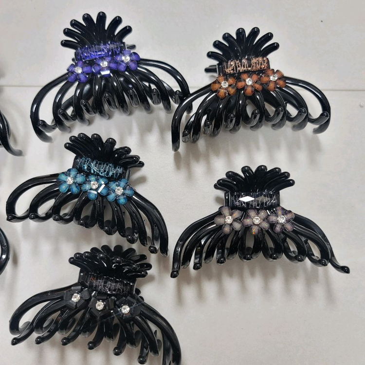 레드꽃 집게핀 7개 이미지