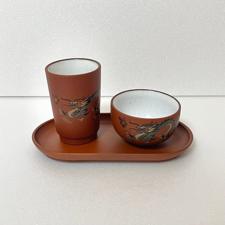 중국 미니 자사호 잔 세트 티테이블 장식 이미지