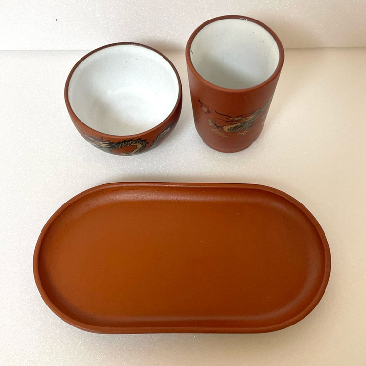 중국 미니 자사호 잔 세트 티테이블 장식 이미지