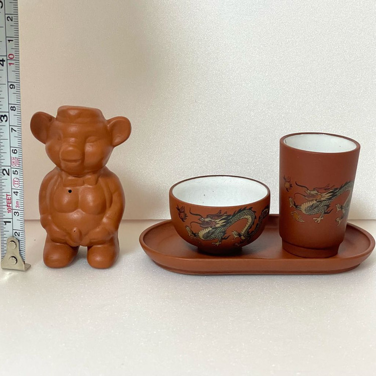 중국 미니 자사호 잔 세트 티테이블 장식 이미지