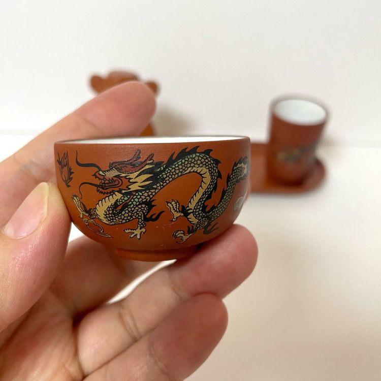 중국 미니 자사호 잔 세트 티테이블 장식 이미지