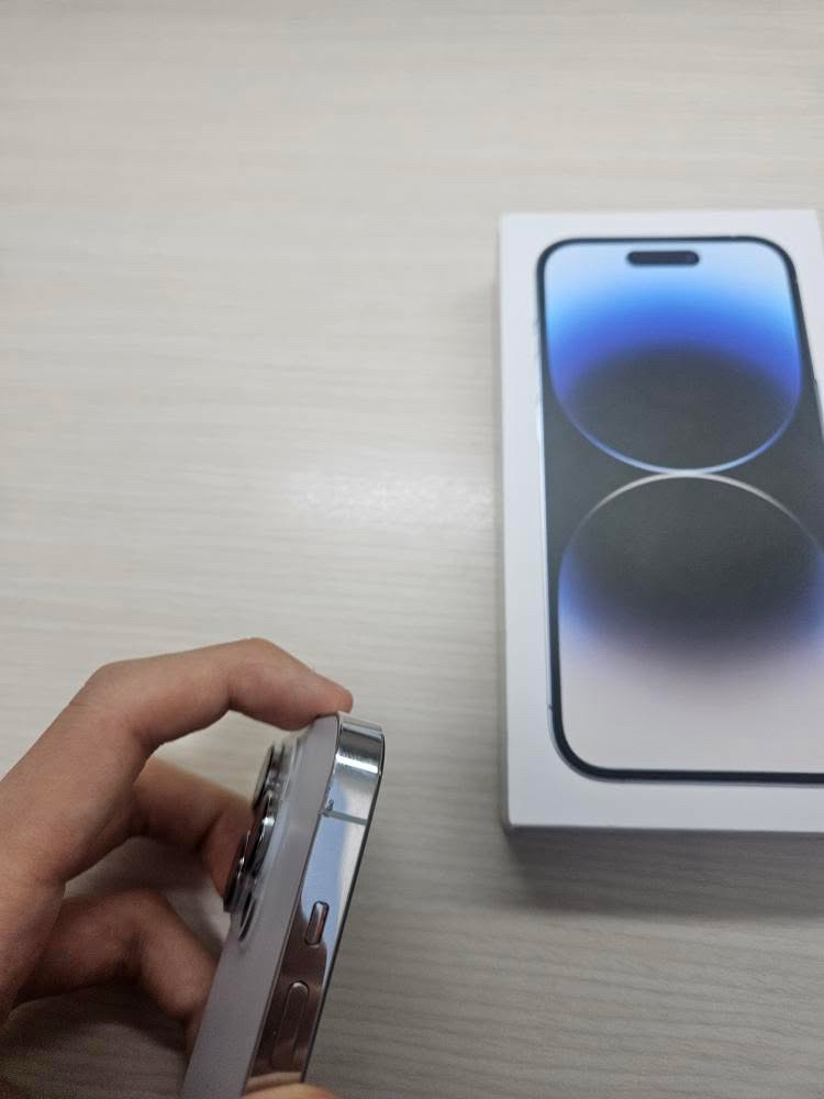 아이폰 14프로 실버 256GB 배터리 효율 85% 풀박스 이미지