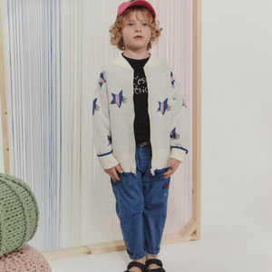 리미떼두두 봄 니트 집업 가디건 M(100)