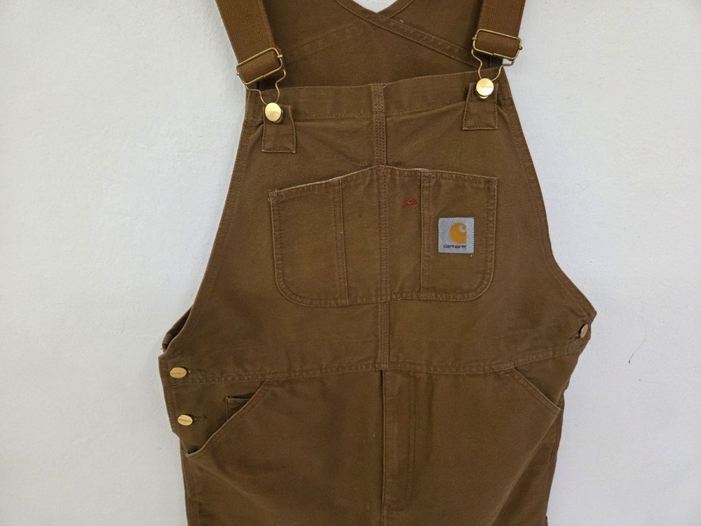 칼하트 오버롤 멜빵바지 33x32 브라운 이미지
