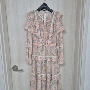 레니본 핑크 프릴원피스