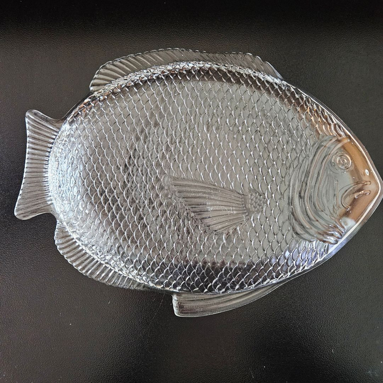 빈티지 앵커 호킹 오븐용 유리 물고기 모양 접시*일괄판매 이미지