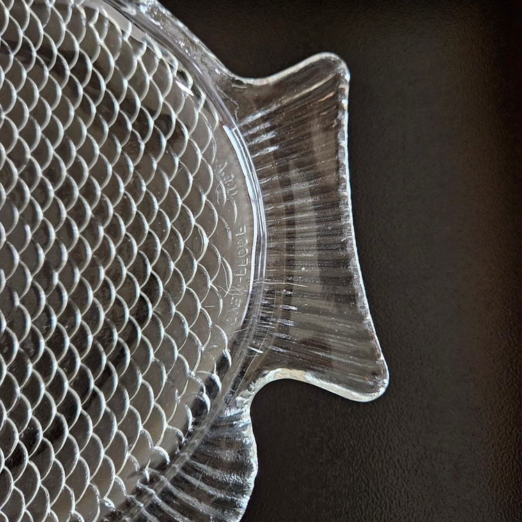 빈티지 앵커 호킹 오븐용 유리 물고기 모양 접시*일괄판매 이미지