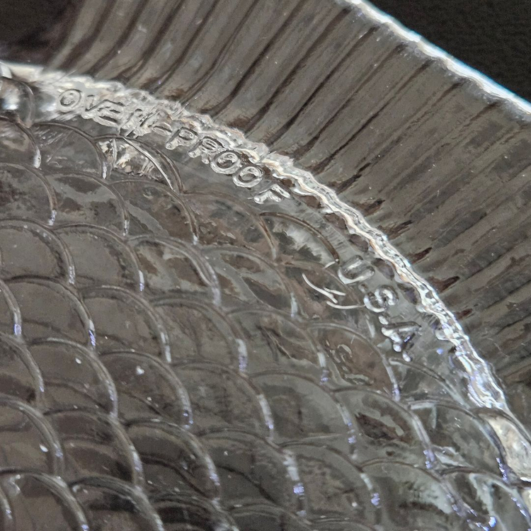 빈티지 앵커 호킹 오븐용 유리 물고기 모양 접시*일괄판매 이미지