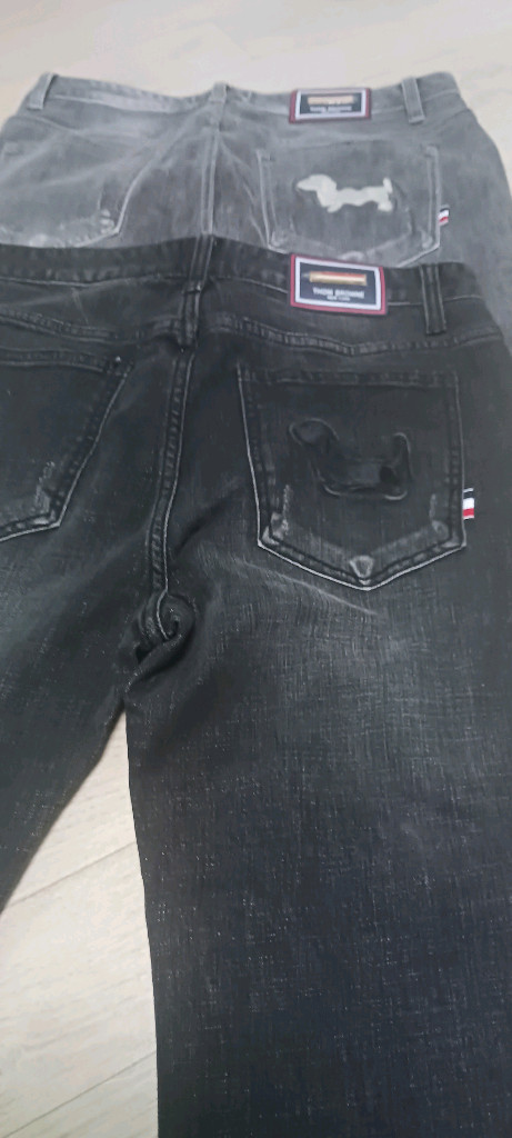 틈 브 라 운 데님 청바지--5