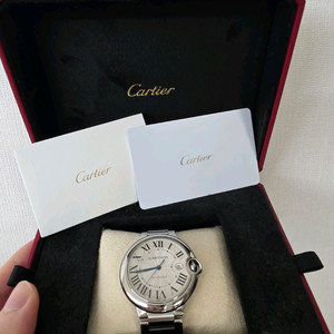 까르띠에 발롱블루 스틸 시계 42mm 풀박스