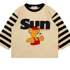 베베드피노 썬베어 스트라이프 티셔츠 + 베베드피노 썬베어 데님팬츠 + 디어베이비 패딩 조끼 110 + 이뮤 어그 이미지