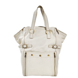 정품 생로랑(입생로랑) 아이보리 가죽 다운타운 백 이미지