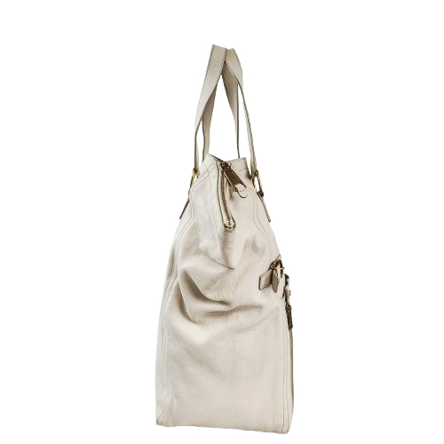 정품 생로랑(입생로랑) 아이보리 가죽 다운타운 백 이미지