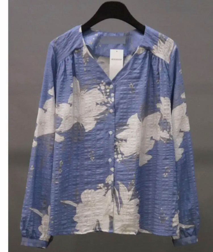 린넨 플라워 블라우스--5