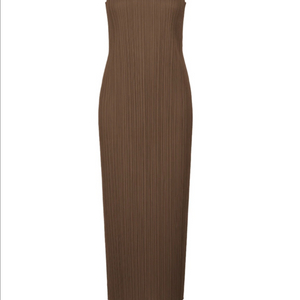 플리츠플리즈 베이직 뉴컬러풀 브라운 원피스 2사이즈