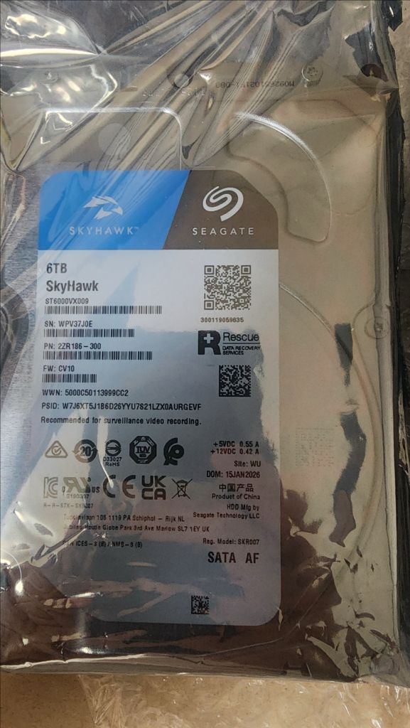 씨게이트 스카이호크 / 6TB 새상품 이미지