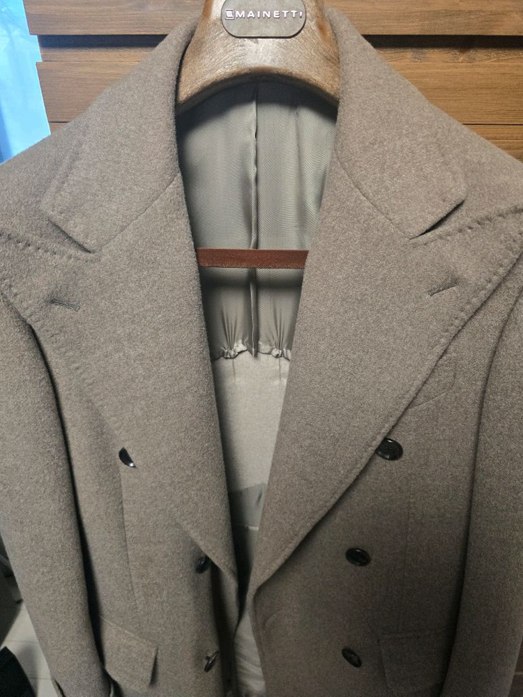 링자켓 로로피아나 원단 다크베이지 폴로 코트 48(50) 이미지