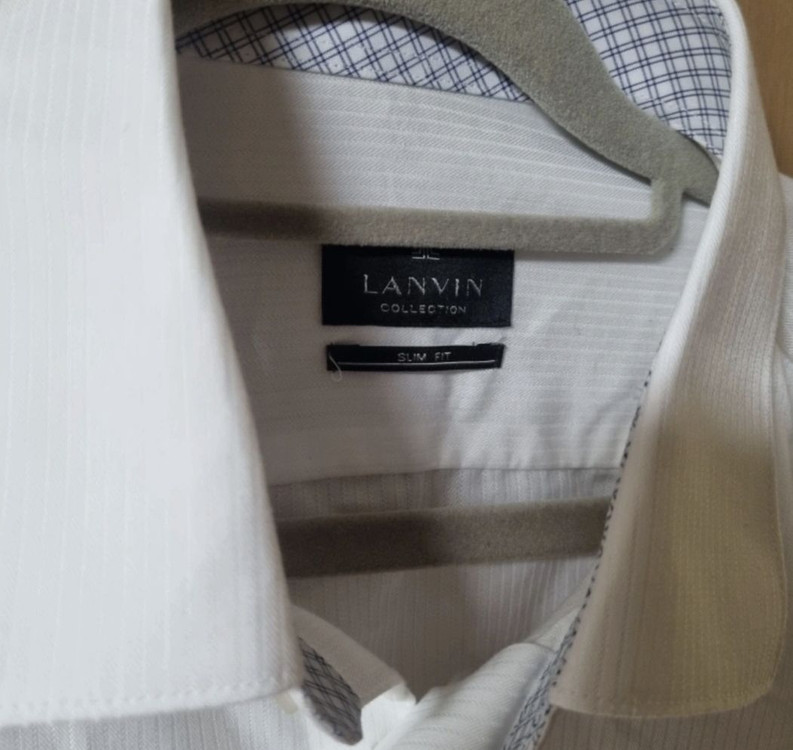 랑방 남성 화이트 셔츠 슬림핏 100사이즈 미착용품 이미지