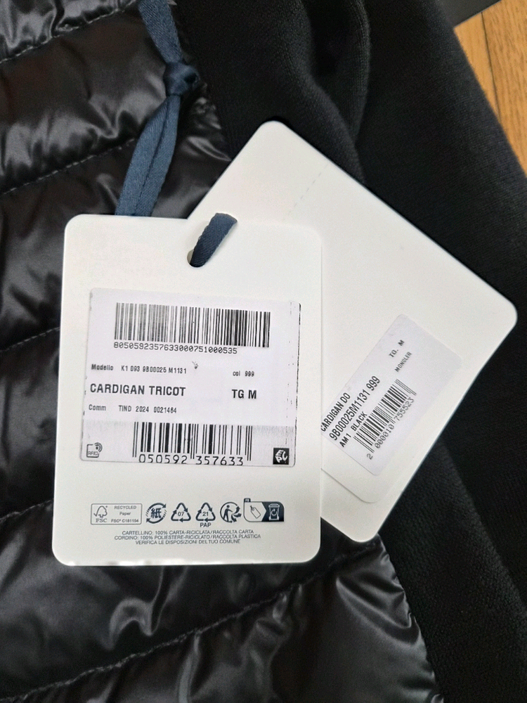 몽클레어 24SS 9B00025 M1131 여성 패딩가디건 블랙 m사이즈--7