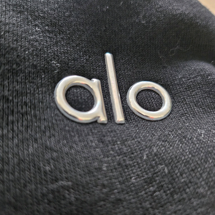 알로 alo 기모 후드 맨투맨 블랙--6