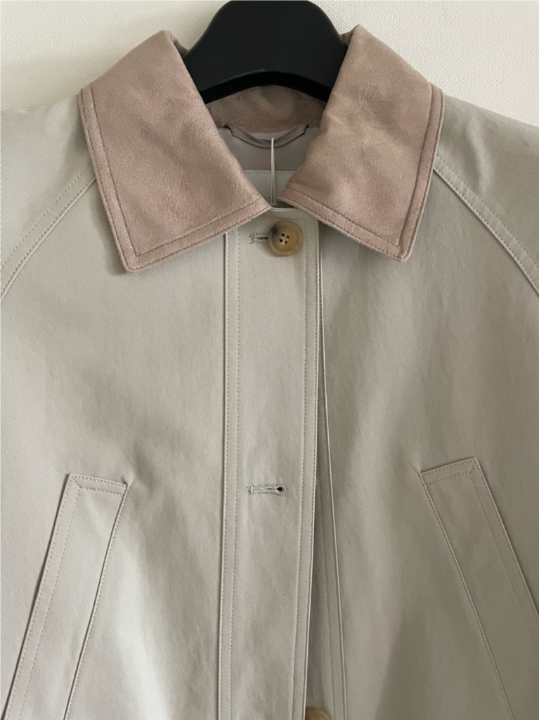 (새제품)링서울 스웨이드 카라 트렌치 하프코트--1