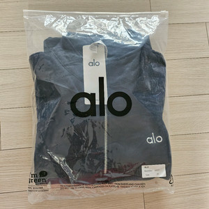 알로 alo 기모 반집업 맨투맨 네이비