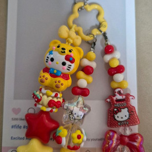 핸드메이드 키티 키링