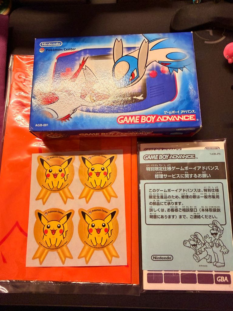 닌텐도 정품 포켓몬 센터 도쿄점 게임보이 어드밴스 gba 라티오스 라티아스 새상품 이미지