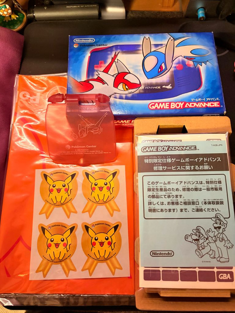 닌텐도 정품 포켓몬 센터 도쿄점 게임보이 어드밴스 gba 라티오스 라티아스 새상품 이미지