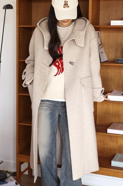 ::새상품:: 오트밀 핸드메이드 코트--4