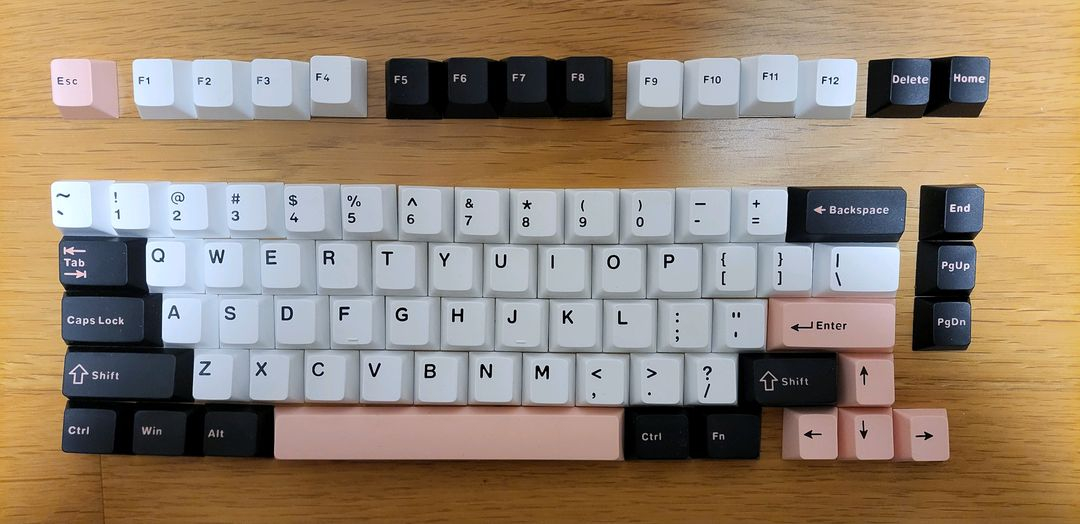 기계식키보드 75% 배열 키캡 81키 올리비아 색상 이미지
