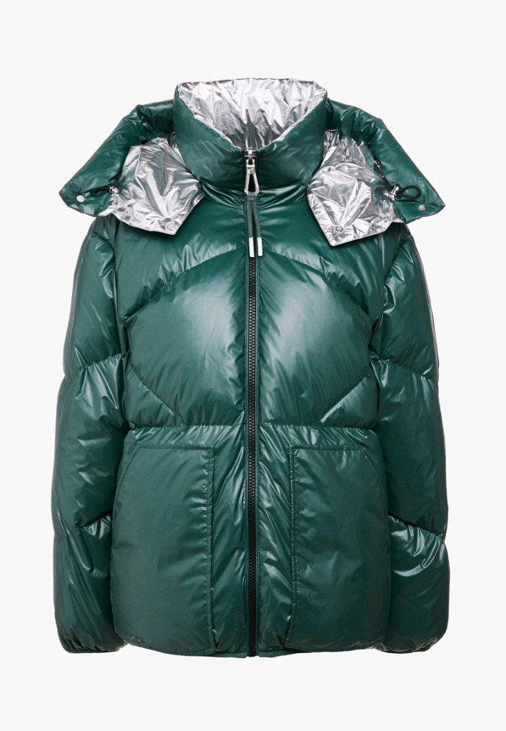 (새상품) 산드로 그린/실버 양면 다운 패딩 38사이즈--6