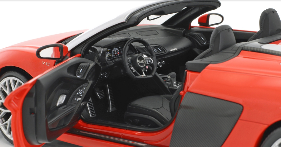 i-Scale 쿄쇼 Audi R8 Spyder V10 RED 1:18 , 1대18 다이캐스트 컨버터블 모델카 이미지