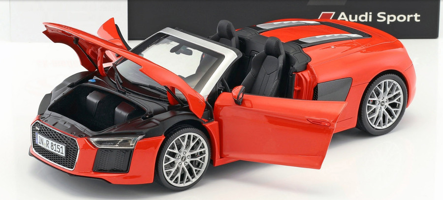 i-Scale 쿄쇼 Audi R8 Spyder V10 RED 1:18 , 1대18 다이캐스트 컨버터블 모델카 이미지