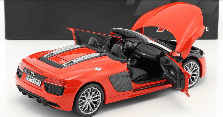 i-Scale 쿄쇼 Audi R8 Spyder V10 RED 1:18 , 1대18 다이캐스트 컨버터블 모델카 이미지