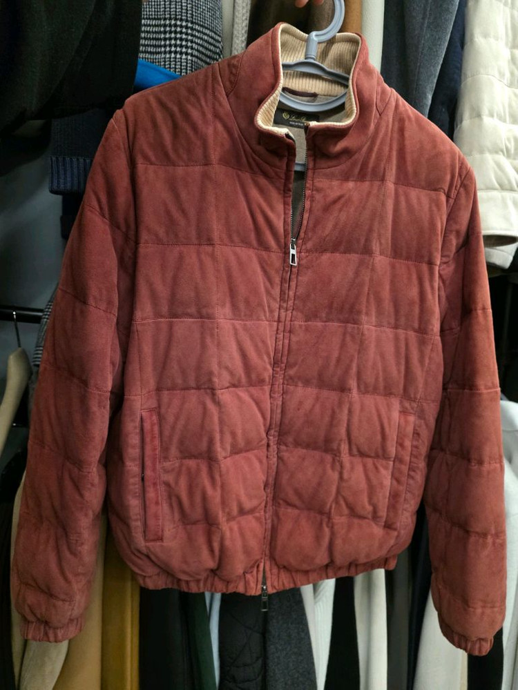 [1300만원]로로피아나 키드스킨 스웨이드 캐시미어 자켓 트래블구스다운 팔아요 이미지