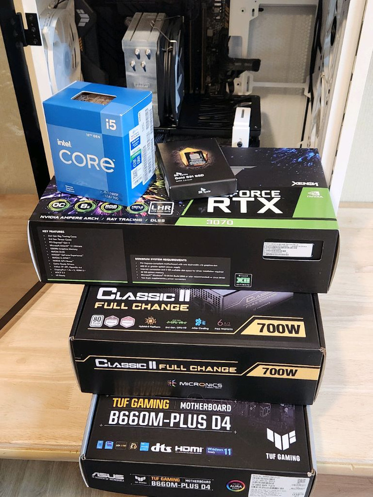 RTX3070 본체 데스크탑 컴퓨터 셋업 이미지