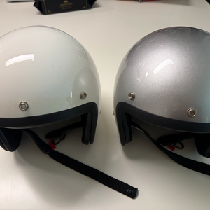 티티앤코 헬멧 화이트,실버 XXL