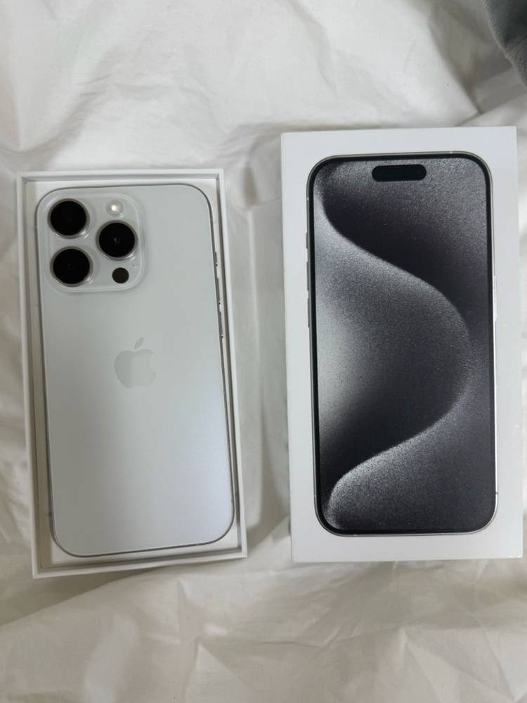 아이폰 15프로 128기가 화이트티타늄 이미지