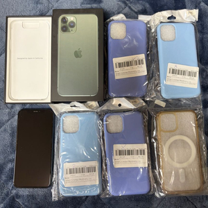 [박스]아이폰 11 Pro 64GB 미드나잇 그린(케이스포함) 이미지