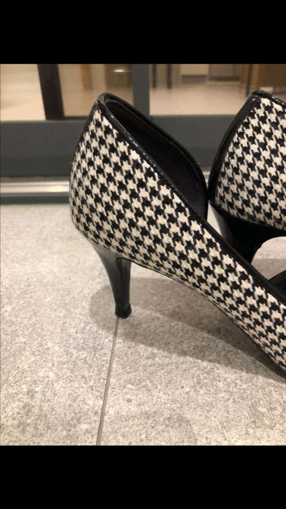 ZZINA shoes 하운드투스 힐235 배송포함--1