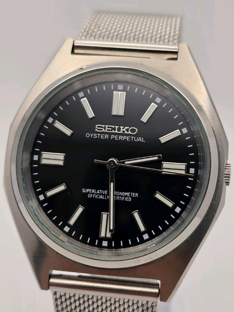 블랙 커스텀 시계 9mm 얇은 정장 시계 오이스터퍼펙추얼 OP ROLEX SEIKO 세이코 오토매틱 쿼츠--1