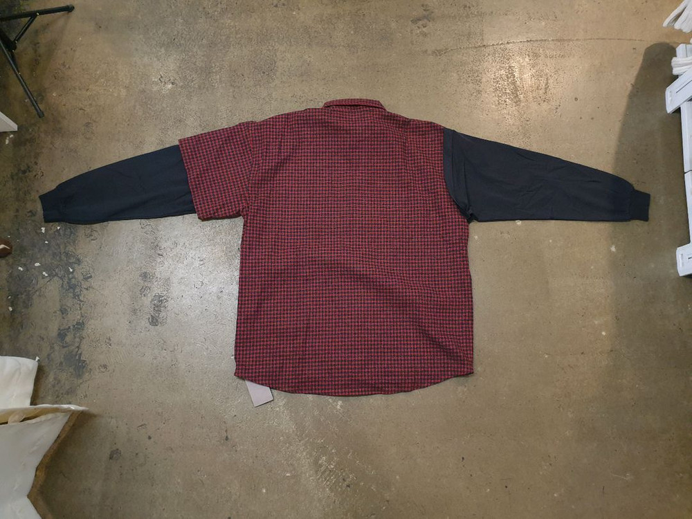 발렌시아가 체크 셔츠 레드/블랙 새상품 이미지