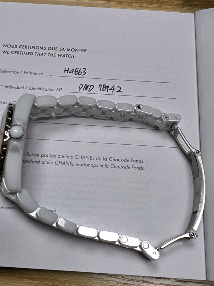 샤넬 j12 33mm [핑크 3,6,9,12] 인덱스 8 다이아몬드 리미티드 에디션--6