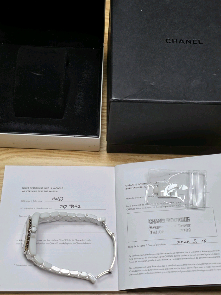 샤넬 j12 33mm [핑크 3,6,9,12] 인덱스 8 다이아몬드 리미티드 에디션--8