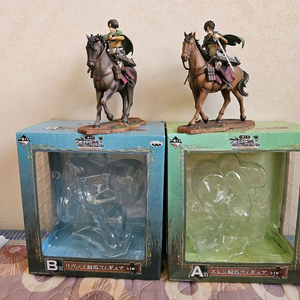 진격의 거인 제일복권 기마 에렌,리바이 피규어 이미지